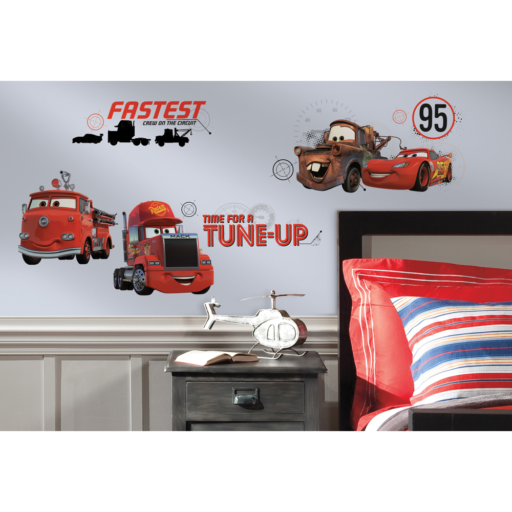 RM - CARS FRIENDS TO THE FINISH PEEL AND STICK WALL DECALS