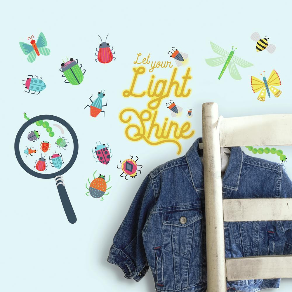 RM - Bunte Insekten "Light Shine" Quote
