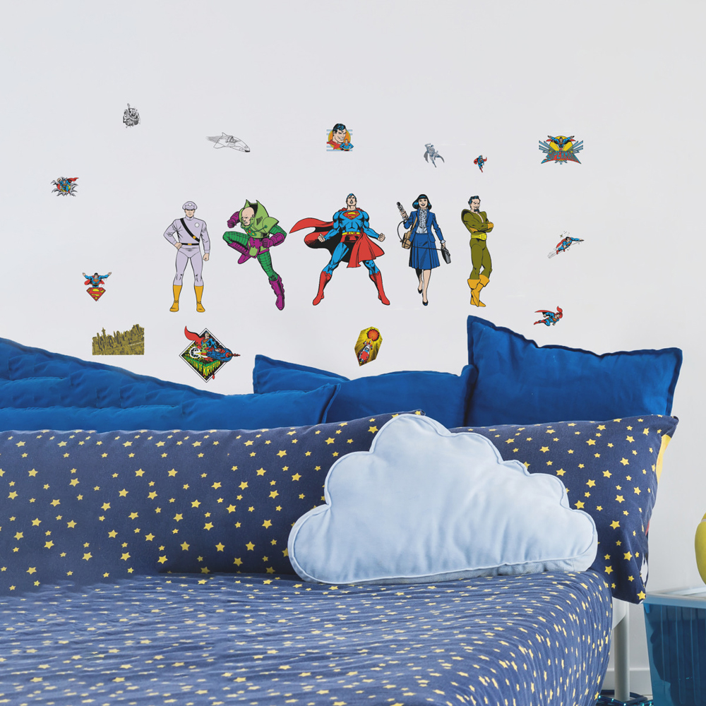 RM - CLASSIC SUPERMAN CHARACTERS PEEL AND STICK WALL DECALS