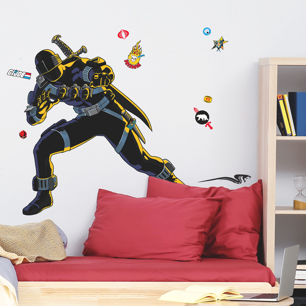 RM - GI JOE RETRO SNAKE EYES PEEL AND STICK GIANT WALL DECALS
