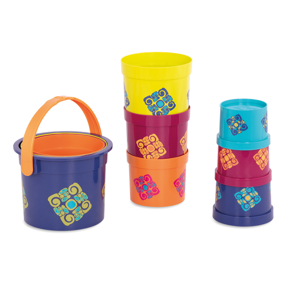 B. Bazillion Buckets Bunte Stapelbecher