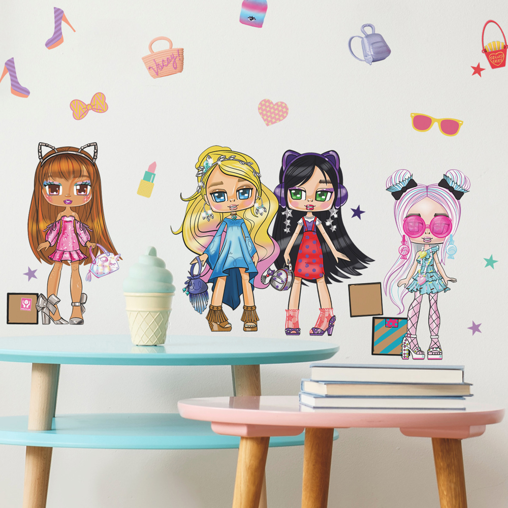 RM - BOXY GIRLS PEEL AND STICK WALL DECALS