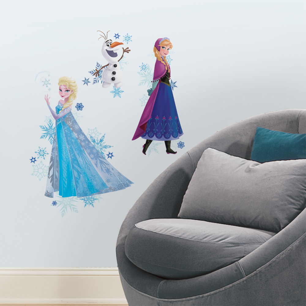 RM - DISNEY Frozen Anna, Elsa & Olaf mit Schneeflocken