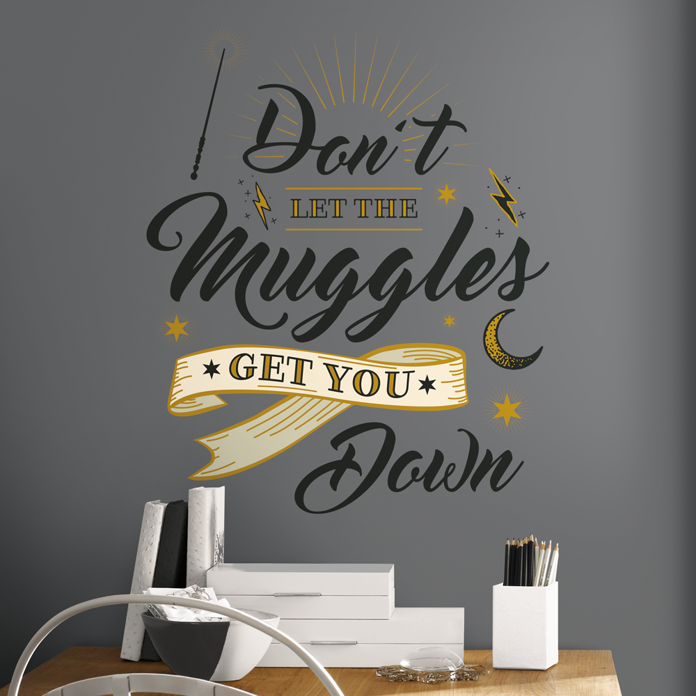RM - HARRY POTTER MUGGLES QUOTE PEEL AND STICK GIANT WALL DECALS