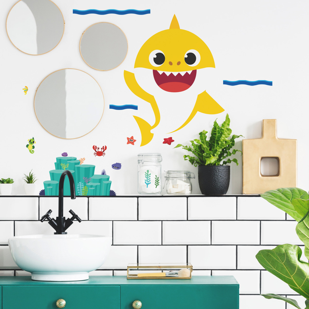 RM - BABY SHARK PEEL AND STICK GIANT WALL DECALS