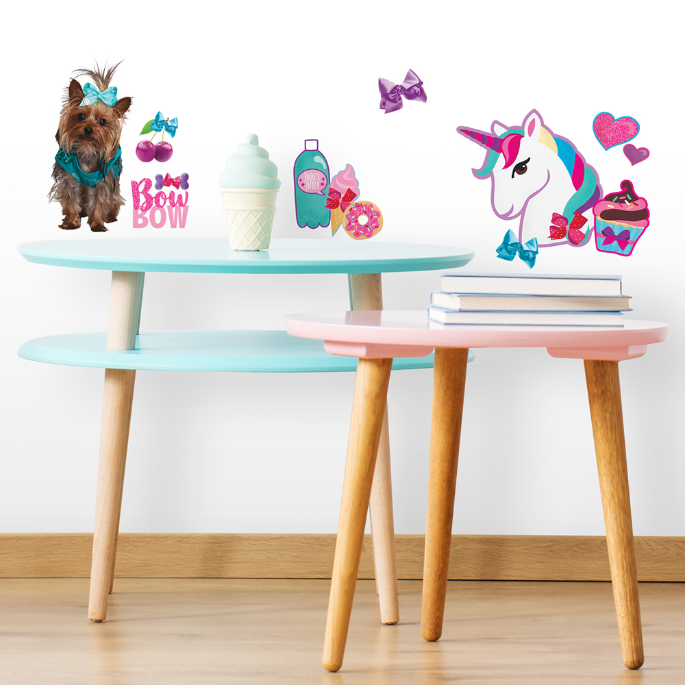 RM - JOJO SIWA CUTE AND CONFIDENT PEEL AND STICK WALL DECALS W/GLITTER